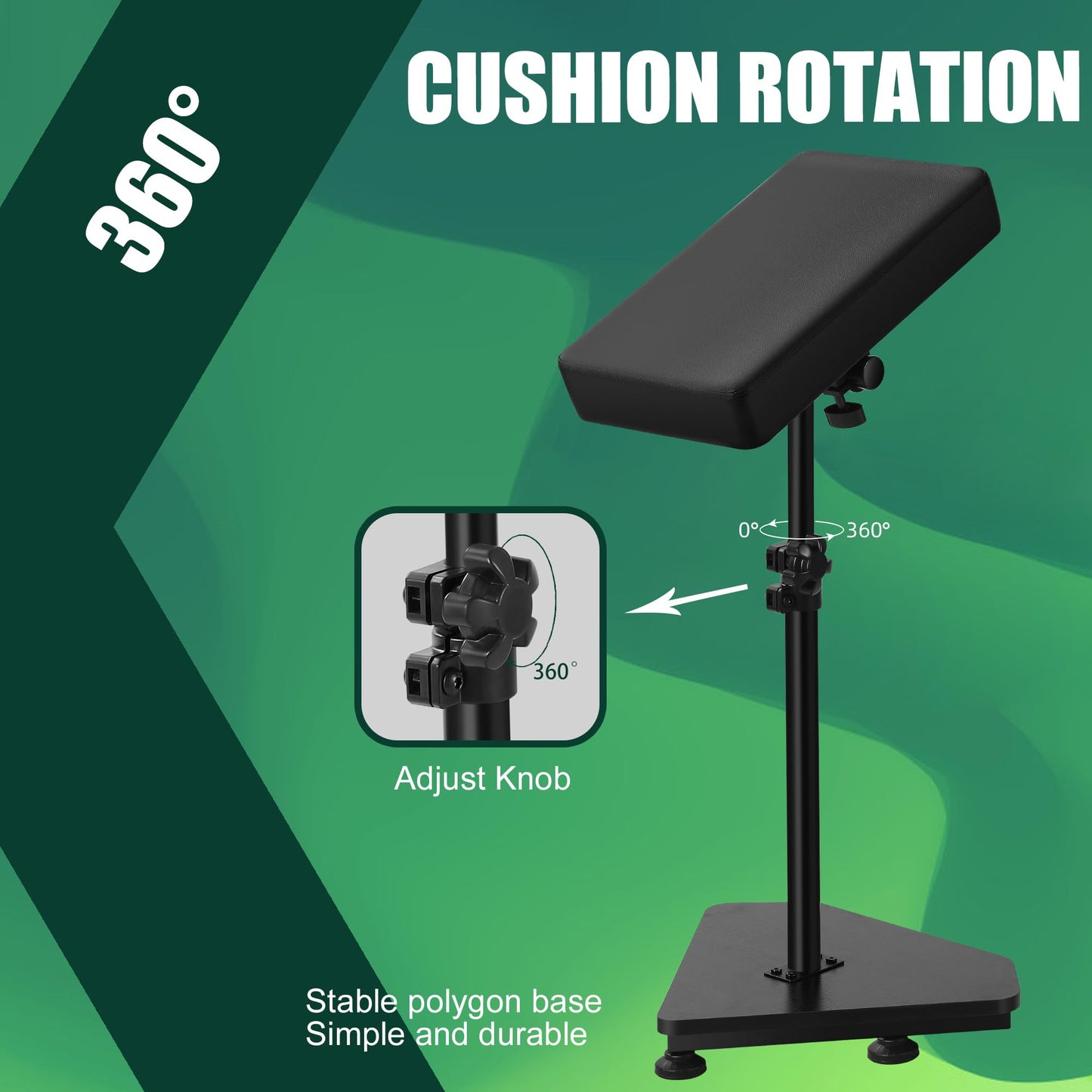 BARBALLTattoo Arm Rest with Adjustable Height, Tattoo Armrest for client,180°ratationThickened Soft Sponge Pad for Tattoo Studio