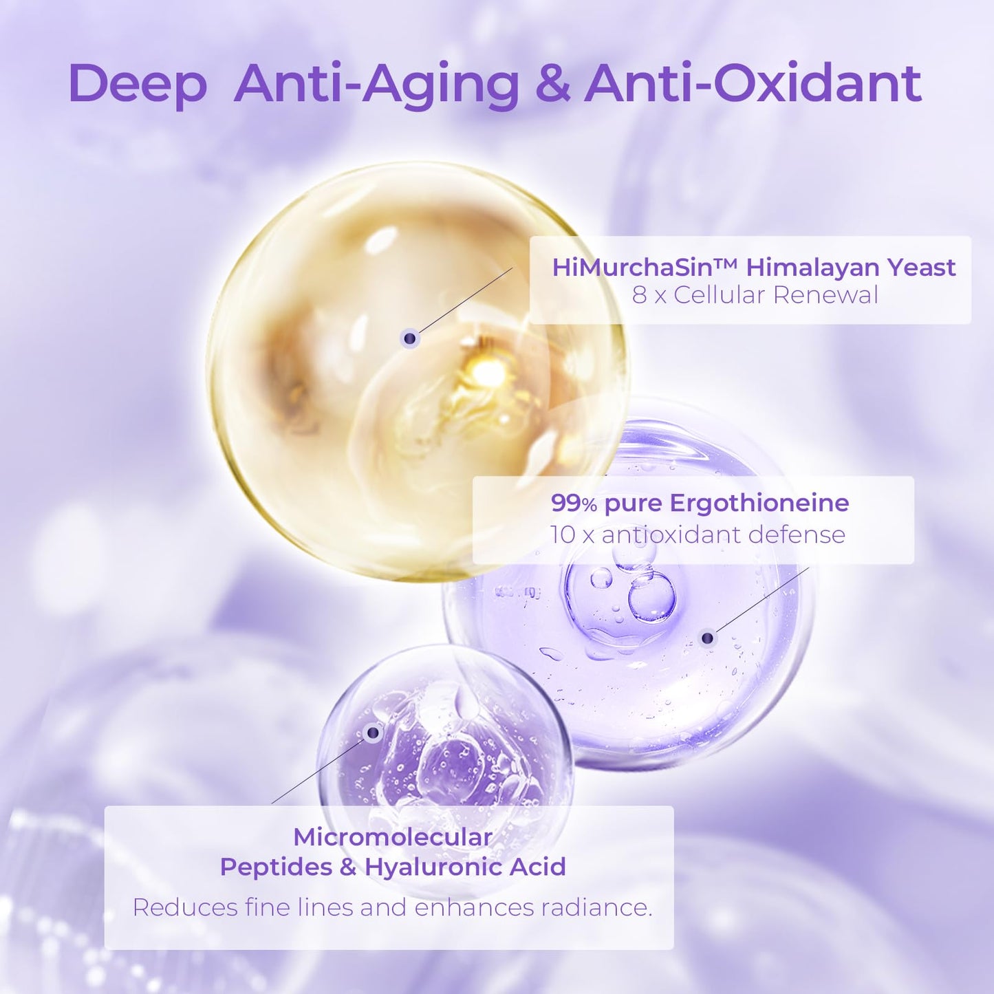 CHANDO HIMALAYA Advanced Repair Face Serum (35mL/1.18oz) - Anti Aging Hydrating Essence with Rose Extract & Hyaluronic Acid & Peptide for Renew Resurfacing, Visibly Hydrates & Plumps Skin