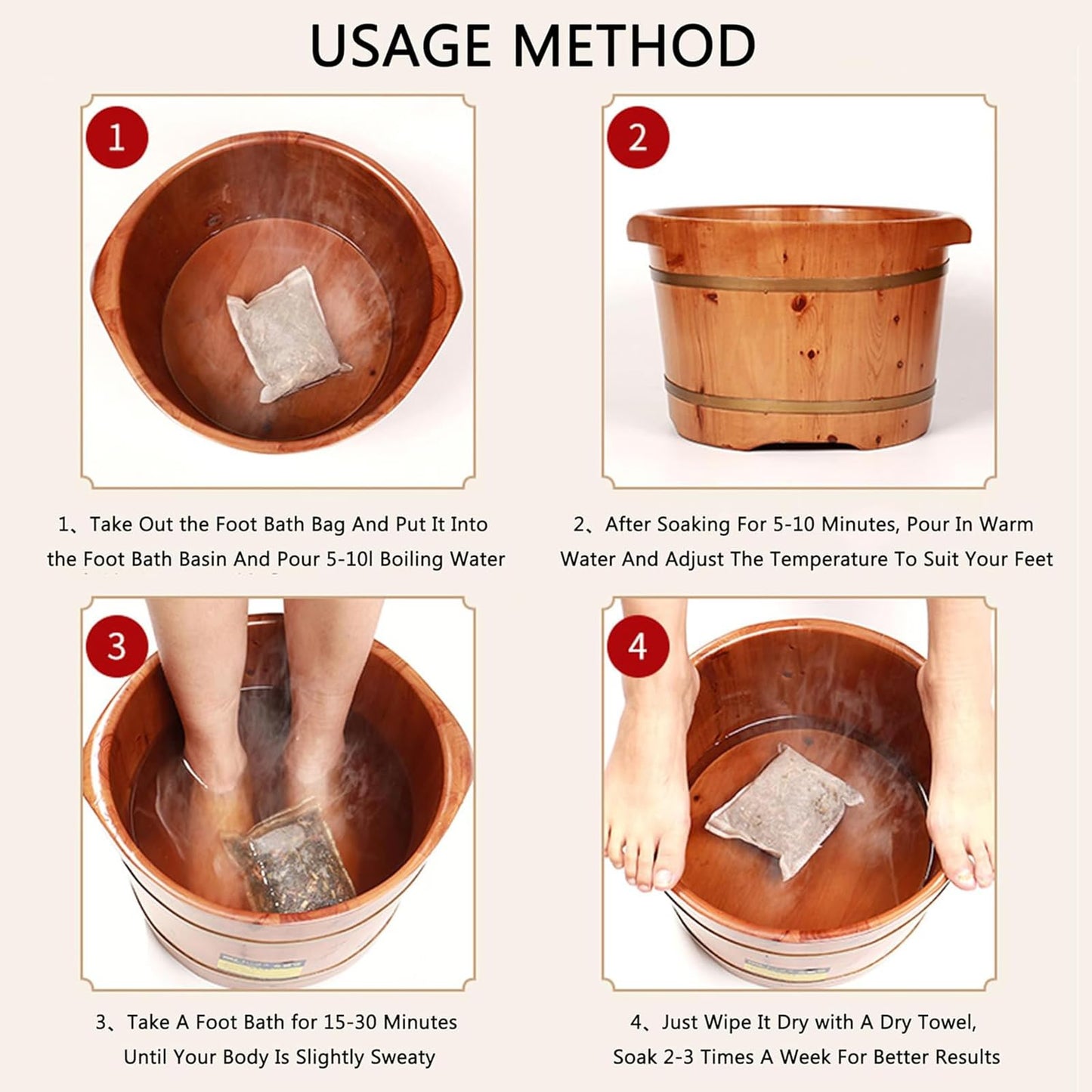 30 Bags Herbal Foot Soak,Foot Bath Herb,Foot Spa Bath Soak Foot Detox Soak to Remove Toxins,Relieve Fatigue & Dispel Cold and Remove Dampness 艾草排湿排寒泡脚包 900g(30 bags*30g) (Green, 30.5x40.5CM)