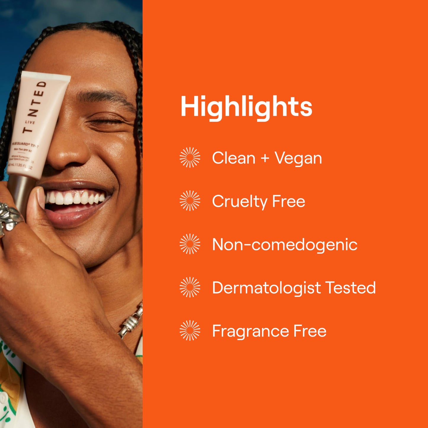 Live Tinted Hueguard Tinted Sunscreen SPF 50 - Mineral Sunscreen for Face, Skin Tint with Buildable Coverage, Dewy Glow Finish, Hydrating, Vegan, Fragrance-Free, Water & Sweat Resistant, Shade 09