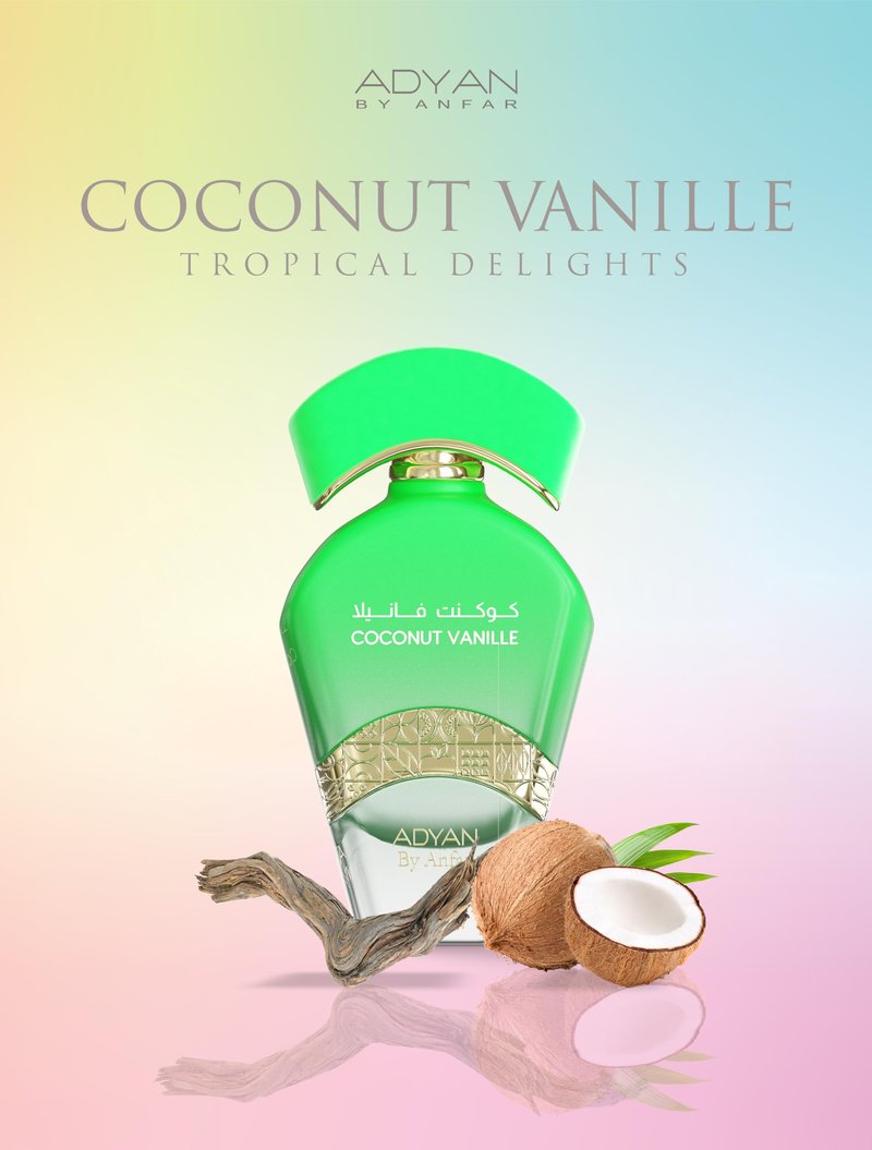 Adyan Coconut Vanille Eau de Parfum – Tropical Delights Collection | Unisex Perfume | 100ml