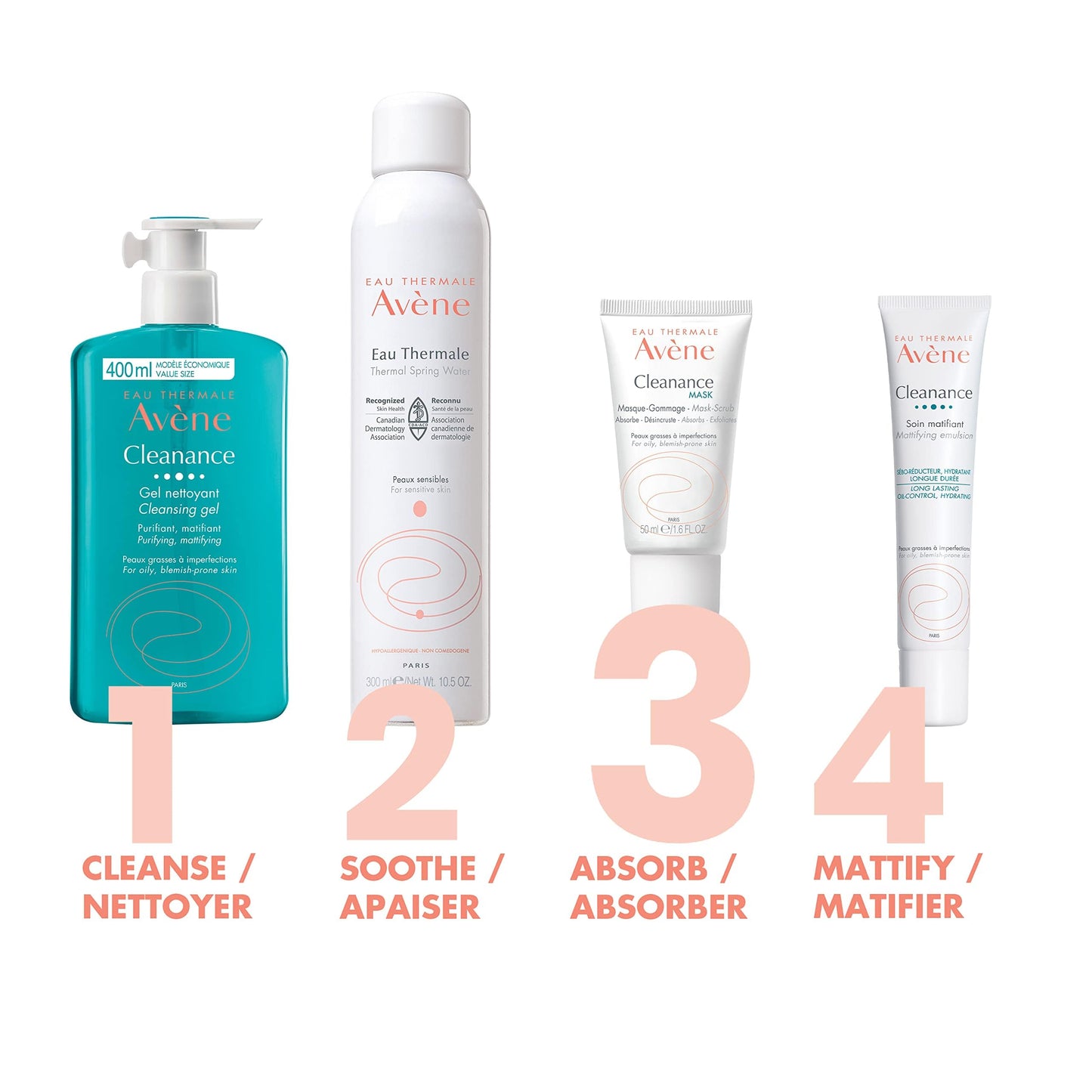 Avène - Cleanance MASK - Clay Exfoliating Mask Scrub - Pore Cleansing - For Oily, Blemish-Prone Skin - 1.6 Fl Oz