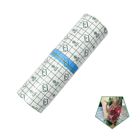 Tattoo Aftercare Bandage Roll 8" x 10 Yard - Waterproof Transparent Film for Tattoo Initial Healing and Skin Repair Adhesive Tattoos Supply Wrap
