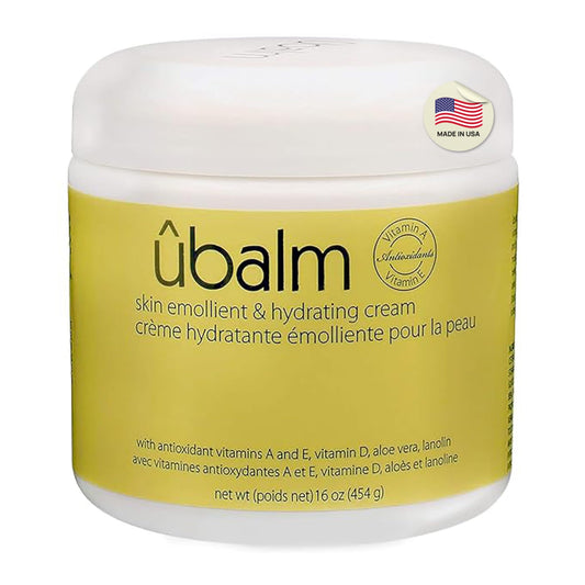 uBalm Yellow Hydrating Night Cream for Women – Made in USA – Anti-Aging Face Moisturizer with Aloe Vera, Lanolin, Vitamins A, E & D2 – Deep Moisturizer for Dry Skin – Nighttime Facial Skin Care
