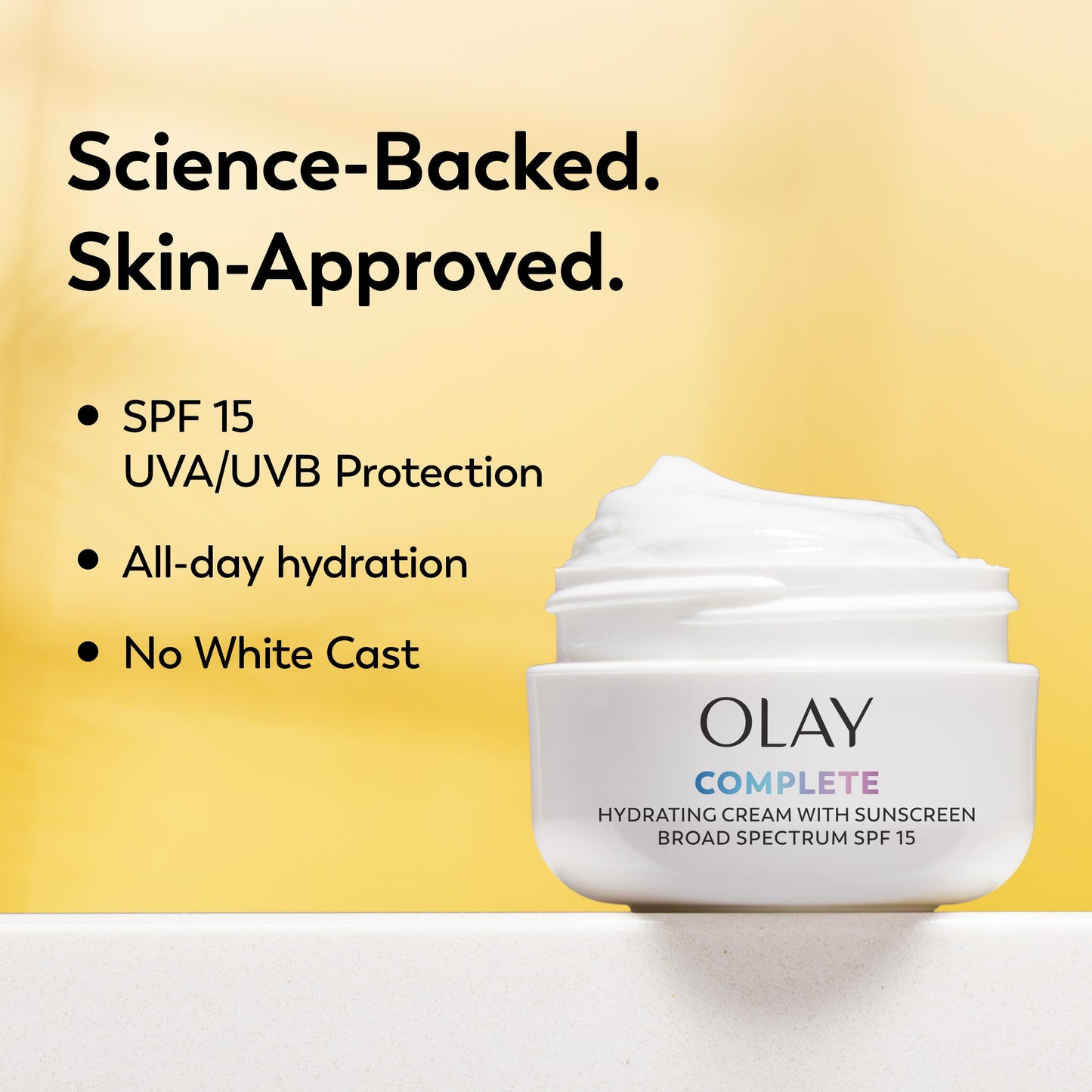 Olay Face Moisturizer Complete All Day UV Moisture Cream with Sunscreen SPF 15, Normal Skin, 2 Fl Oz (Pack of 3)