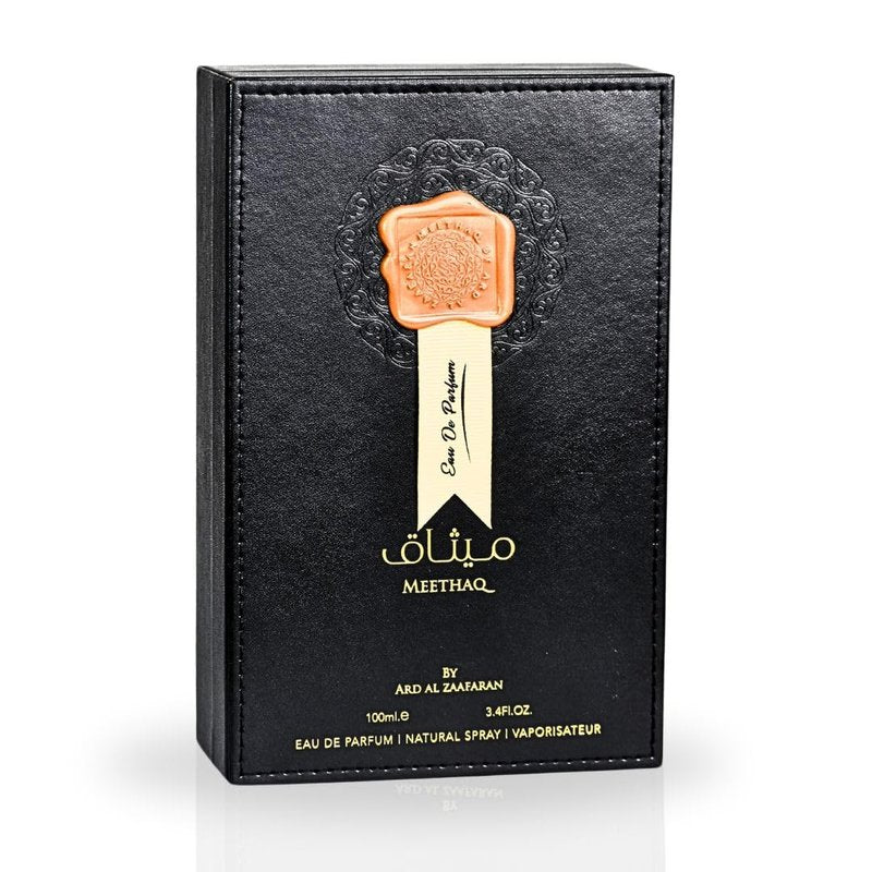 Ard Al Zaafaran Meethaq Eau De Parfum Men Spray 100ML (3.4 OZ) Arabian Perfume for Men Luxurious And Captivating Fragrance Long Lasting Perfume For Men The Unique Essence of Arabian Heritage