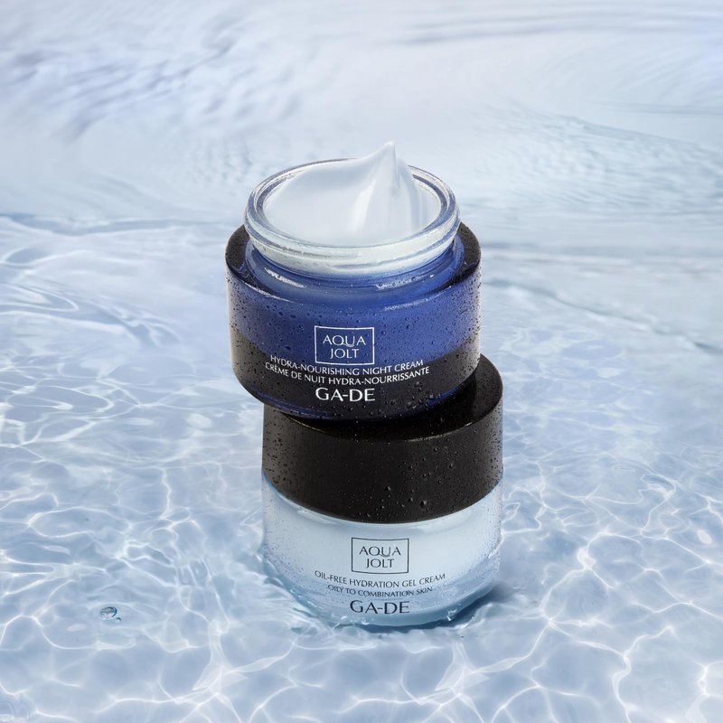 GA-DE Aqua Jolt Hydra-Nourishing Night Cream - Face Moisturizer with Hyaluronic Acid - Face Cream with Tamarind Extract H-22 and Vitamin E - 1.7 oz