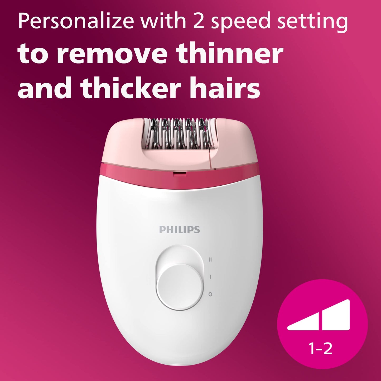 Philips Beauty Satinelle Essential Compact Hair Removal Epilator for Women,BRE235/04 (Corded Use Only),(Pack of 4)