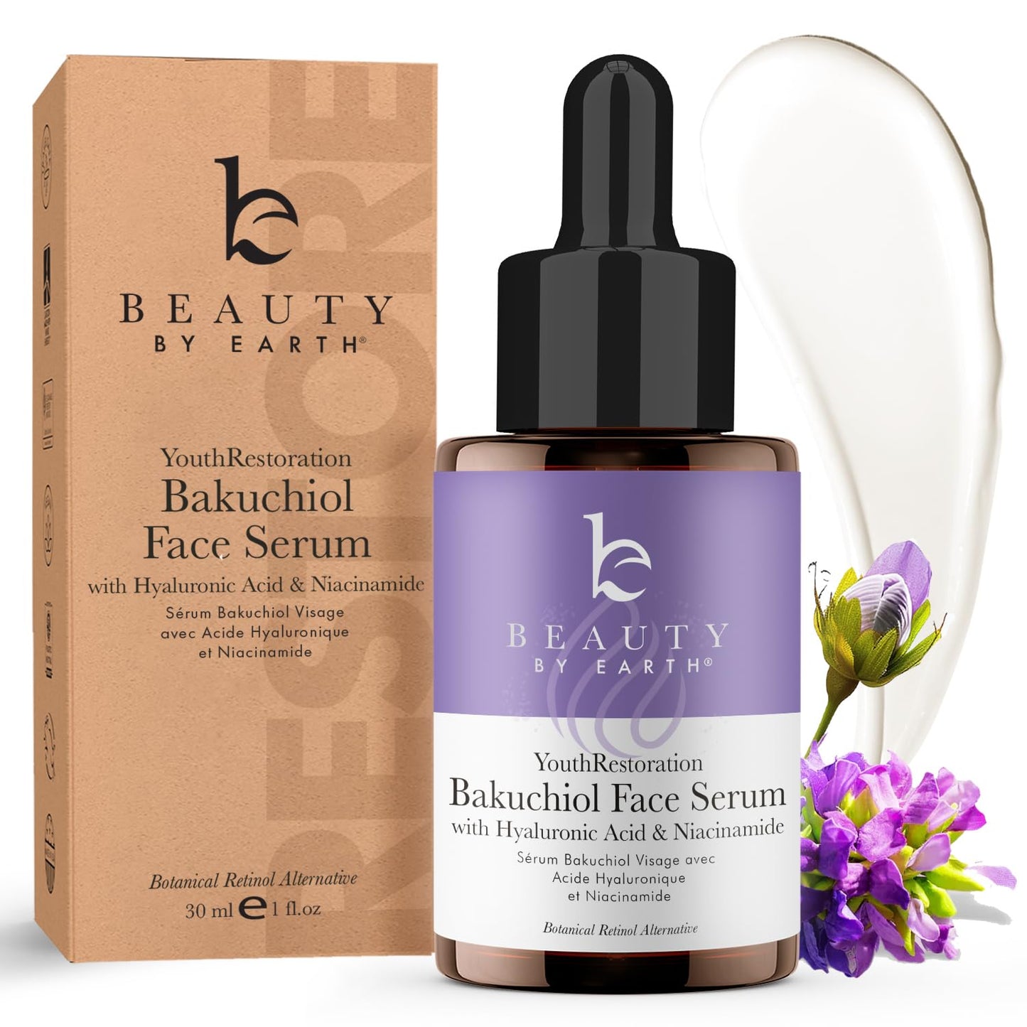Bio Retinol Alternative Bakuchiol Serum - Smooths Skin & Reduces Fine Lines