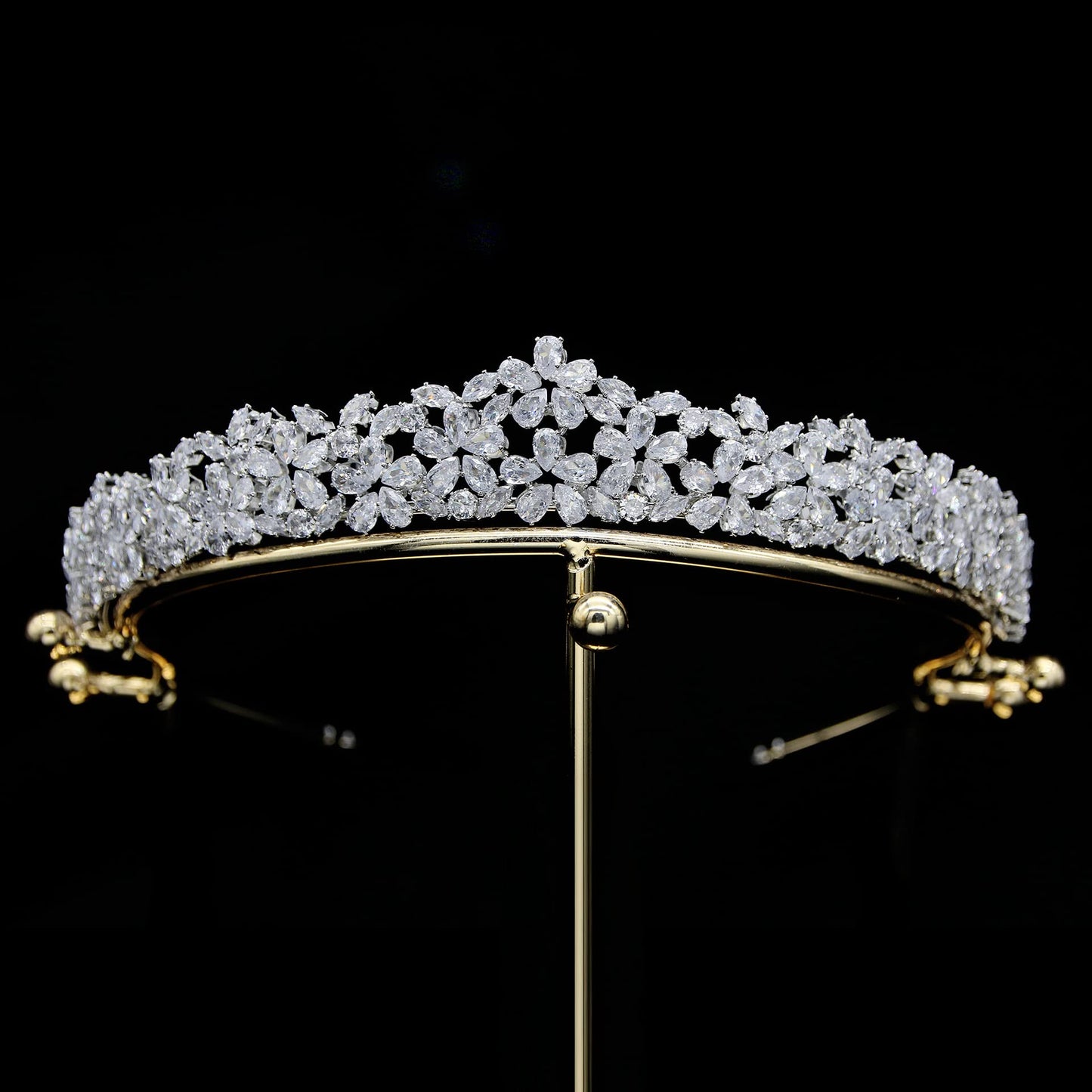 Sparkly Small Zircon Wedding Crowns and Tiaras for Women Cubic Zirconia Quinceanera Crown Sweet 16 Tiara Little Silver Gold Headband Crystal Headpieces Coronas Para 15 Anos Quinceaneras 2023 (Silver