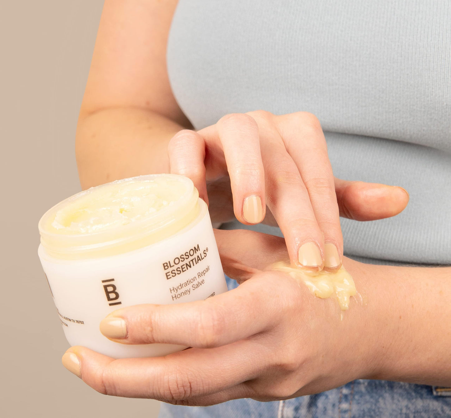 Blossom Essentials Honey Salve - Organic Manuka Honey Hydration Repair - Eczema Relief for Dry, Itchy, Sensitive Skin - Soothing Moisturizer & Balm for Kids, Adults - USA - 4oz