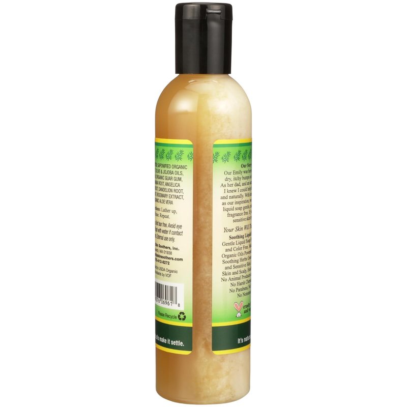 Organic Liquid Soap Soother - Gentle Skin Care Formula | 8 Fl Oz