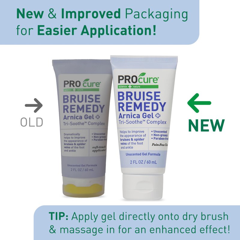 PROcure Arnica & MSM Bruise Remedy Gel – Paraben-Free, Unscented Arnica Montana Gel for Bruising, Spider Veins & Skin Discoloration – 2 Pack
