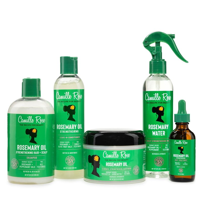 Camille Rose Shampoo, Rosemary Oil Strengthening Hair + Scalp – Helps Remove Build Up from Hair Products, Supports the Look of Thicker, Stronger Growth, 12 Oz