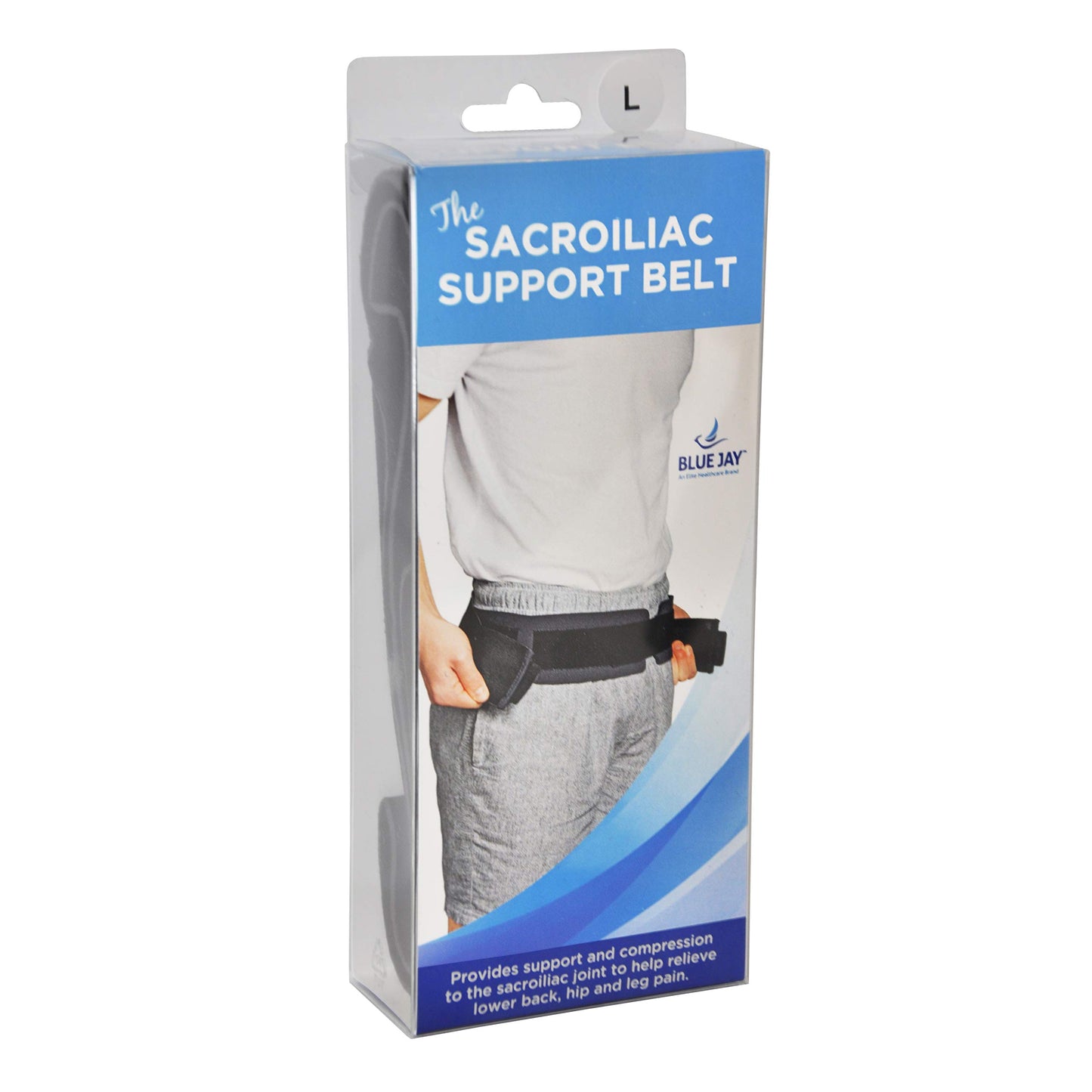 Blue Jay Sacroiliac Support Belt, Lower Back Support Belt, Hypoallergenic and Breathable, Maternity Sacroiliac Support Belt (Large)