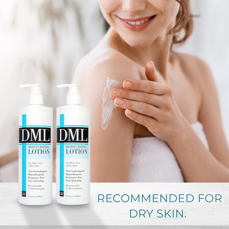 Moisturizing Lotion - Hydrating Hand & Body Lotion for Dry Skin | Unscented, Hypoallergenic, 16 oz (Pack of 2)