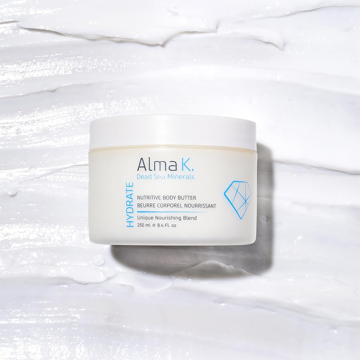 Alma K Nutritive Body Butter - Deep Hydration Cream with Shea Butter & Dead Sea Minerals | 8.45 oz for All Skin Types
