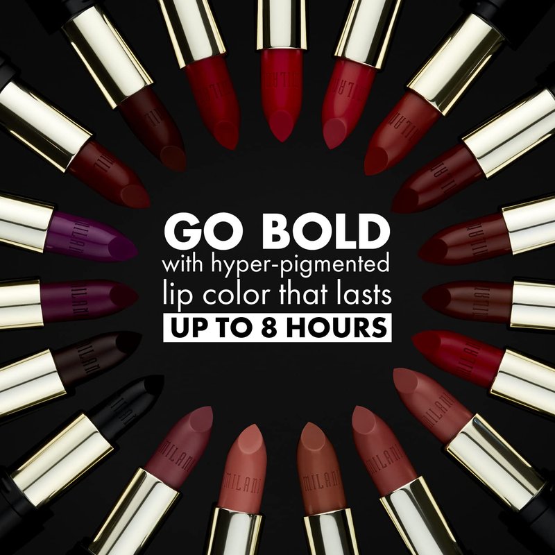 Milani Bold Color Statement Matte Lipstick - I Am Smart | Vegan, Cruelty-Free 0.14 Ounce Matte Lip Color