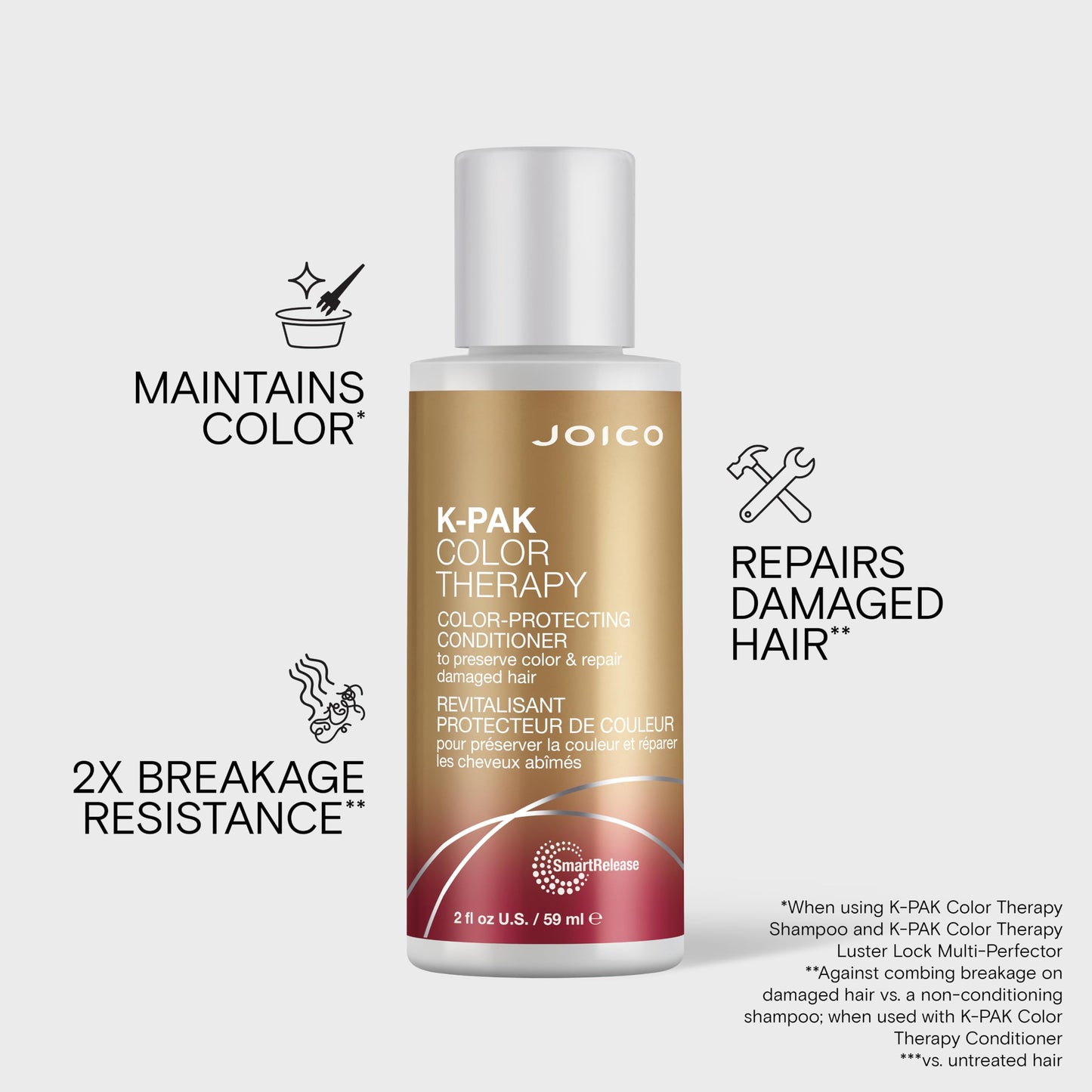 Joico K-PAK Color Therapy Color-Protecting Conditioner | For Color-Treated Hair | Boost Shine | Improve Elasticity | Repair Breakage | Rebuild Damaged Hair | With Keratin & Argan Oil