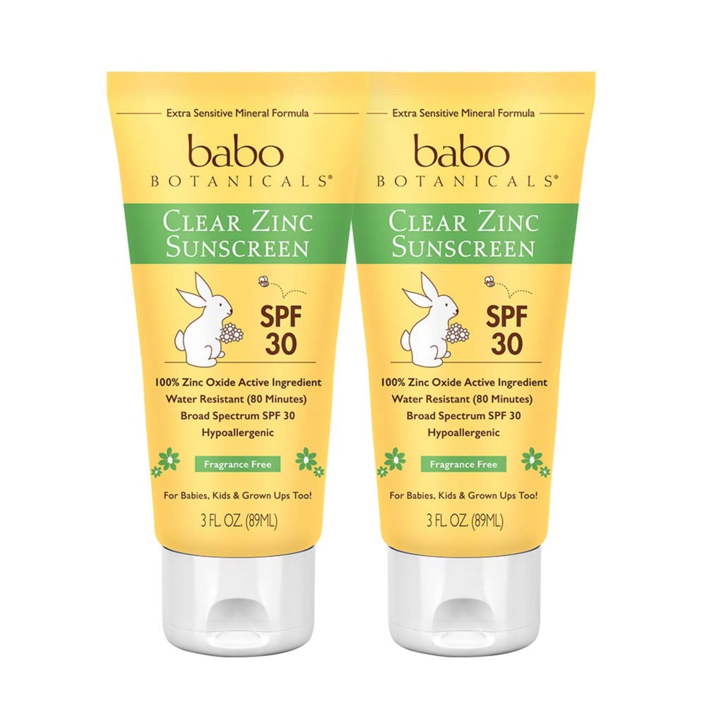 Babo Botanicals Sheer Zinc Mineral Sunscreen Lotion SPF30 - Natural Zinc Oxide - Shea Butter - Face & Body - Water Resistant - Fragrance-Free - EWG Verified - Vegan - For all ages - 2-Pack