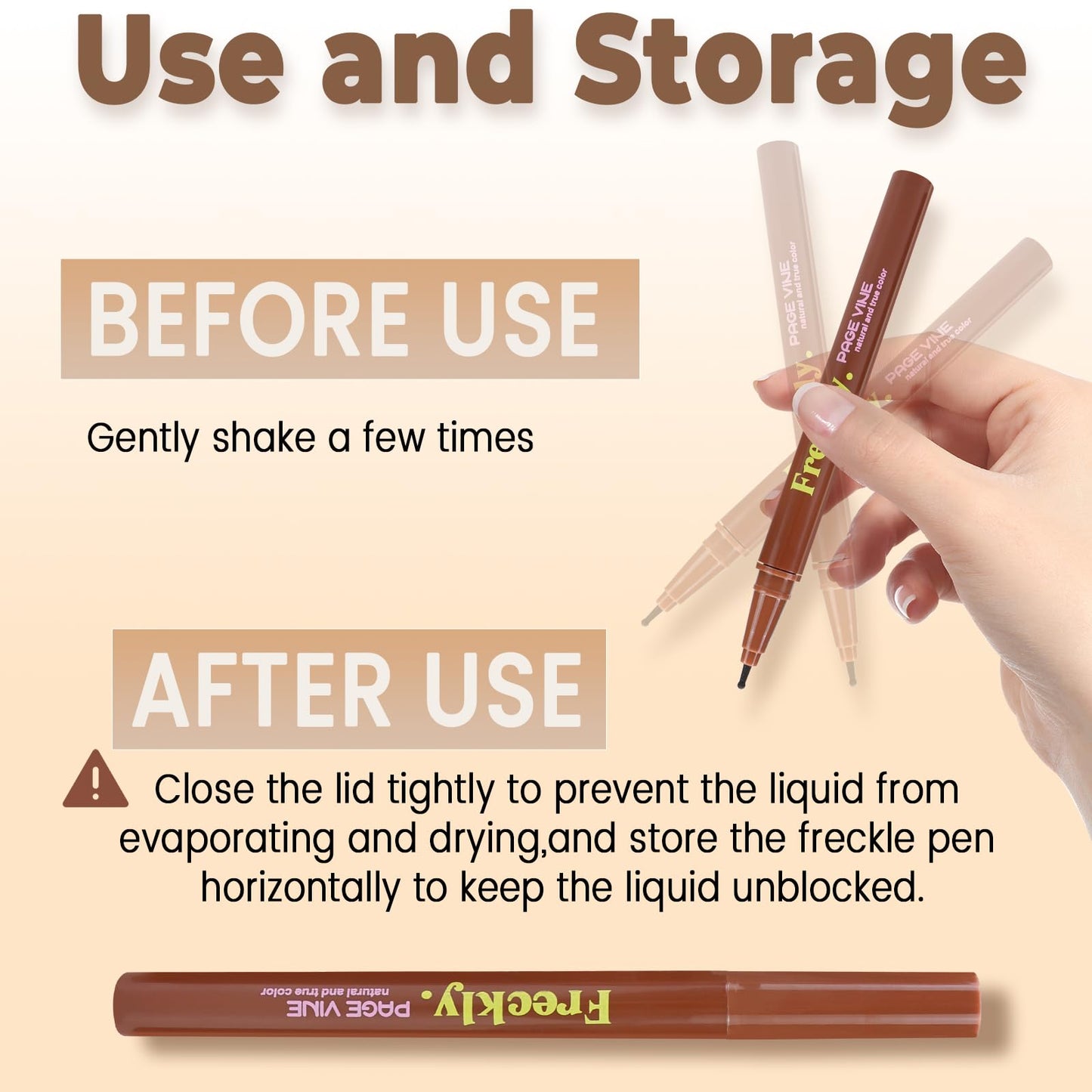 CLLFUU Freckle Pen,2 PCS Faux Freckle Stamp Waterproof,Fake Face Freckles Stain Makeup Long Lasting Quick Dry,Natural Lifelike Soft Dot Freck Pen 2PCS-02 Medium