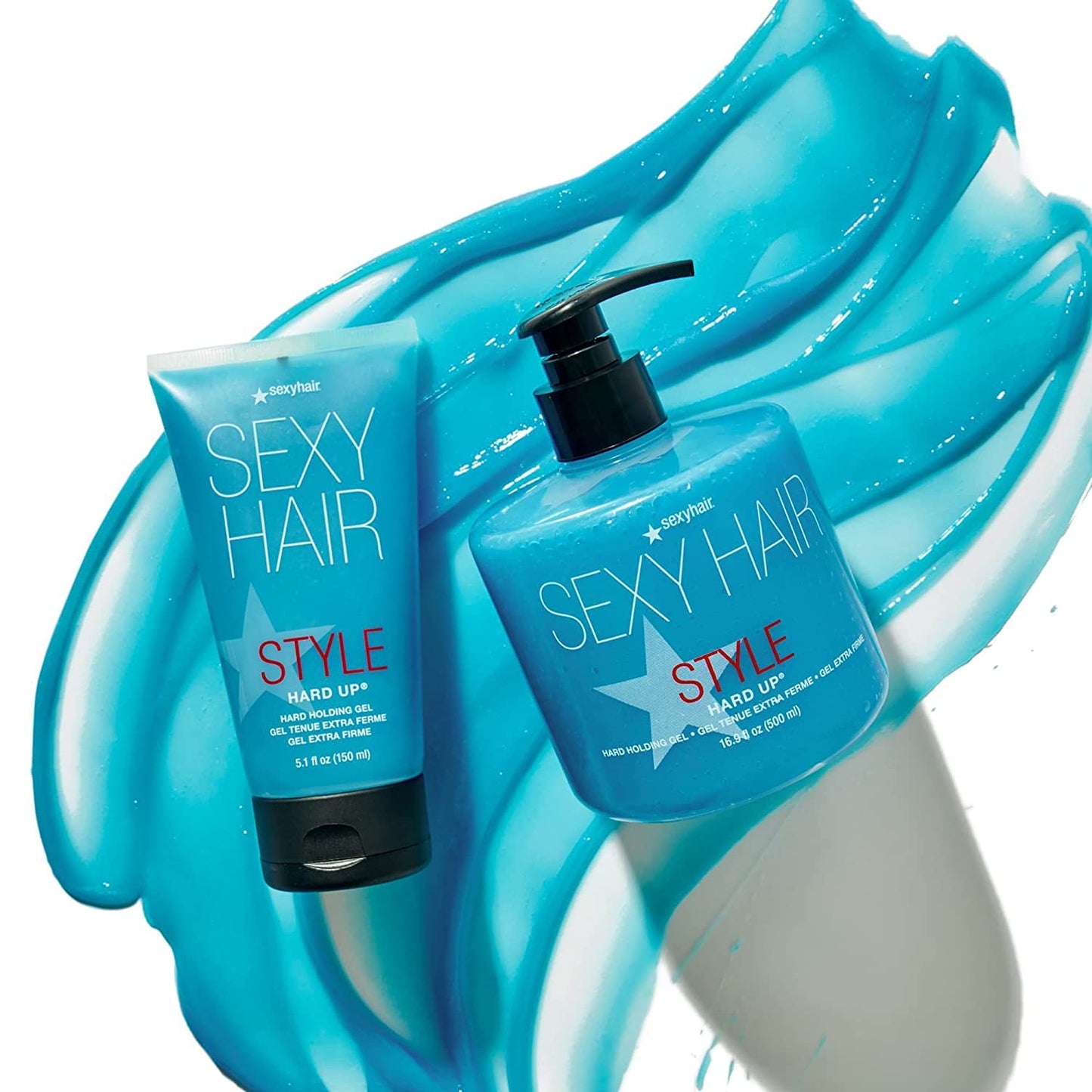 SexyHair Hard Up & Slept In - Hard Holding Gel & Texture Crème Bundle, 5.1 oz