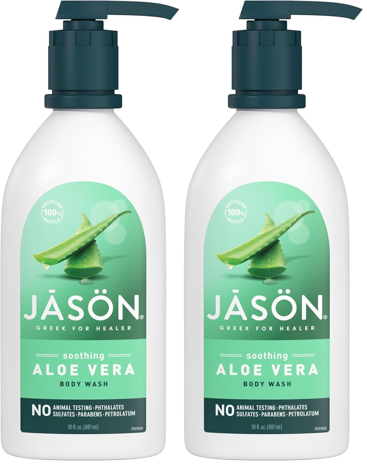 Aloe Vera Body Wash & Shower Gel - Soothing Formula for All Skin Types | 30 Oz (Pack of 2)