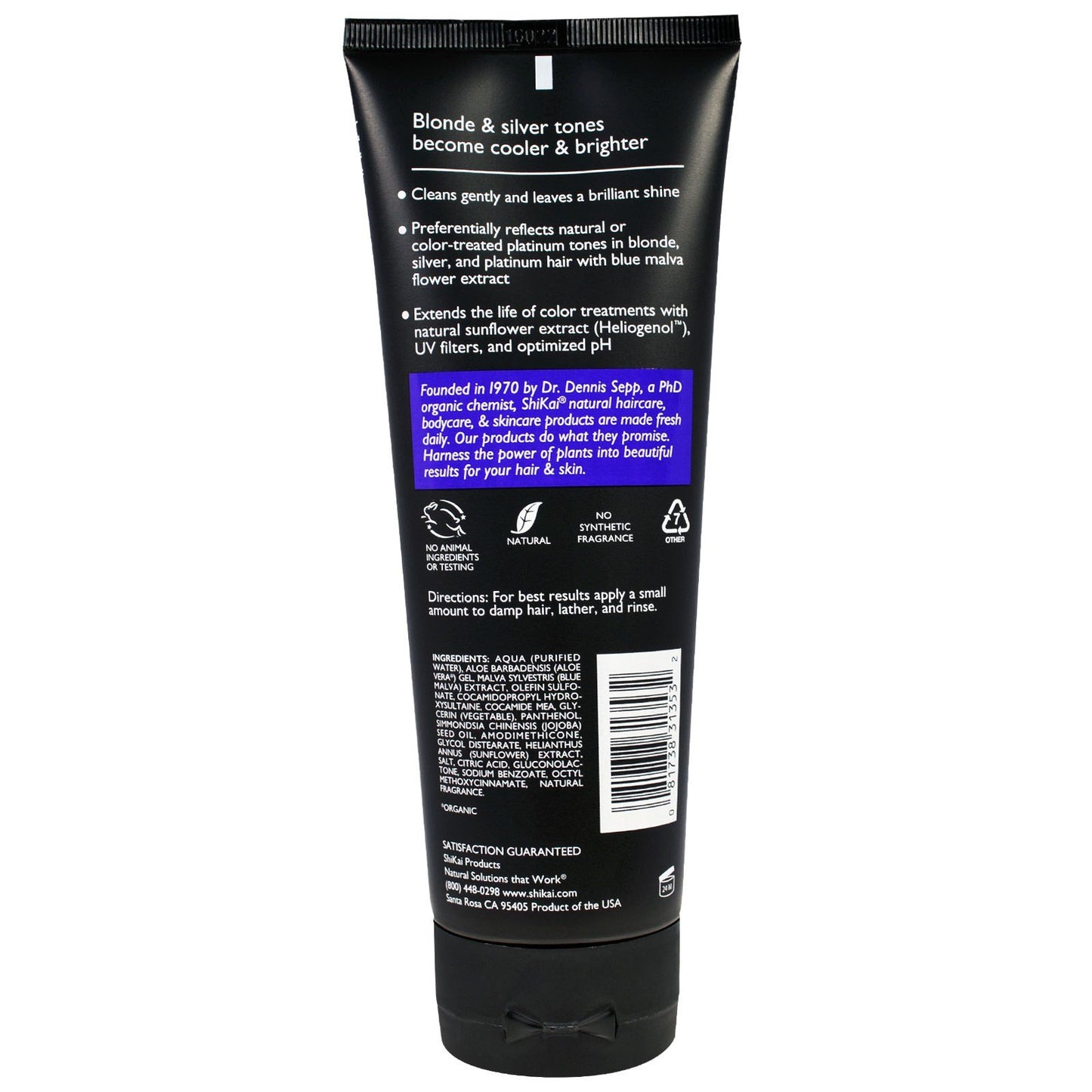 Shikai Color Reflect Platinum Shampoo and Shikai Color Reflect Daily Moisture Conditioner Bundle With Blue Malva, Avocado Oil, Panthenol (Provitamin B5) and Shea Butter, 8 fl. oz. each
