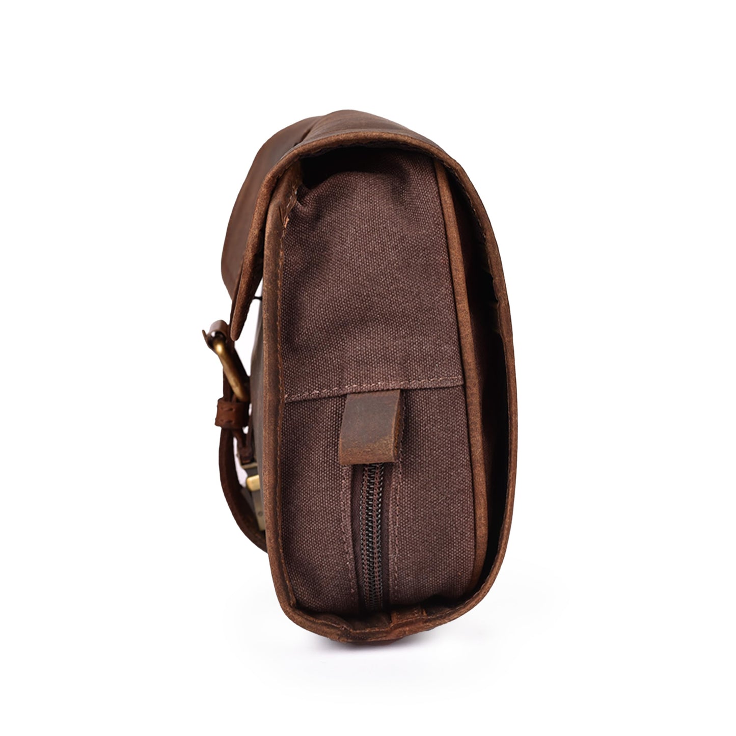 LEATHER VILLAGE Hanging Leather Toiletry Bag for Men & Women, Handcrafted Vintage Cosmetic & Shaving Organizer Travel Dopp Kit Shower Bag - Brown