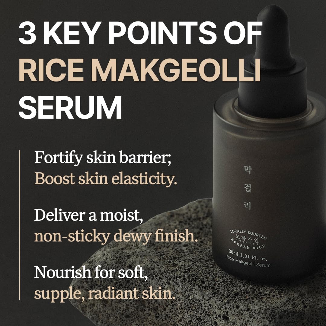 Rice Makgeolli Serum - Hydrating & Nourishing Formula with Korean Rice - 30 ml (1.01 Fl Oz)