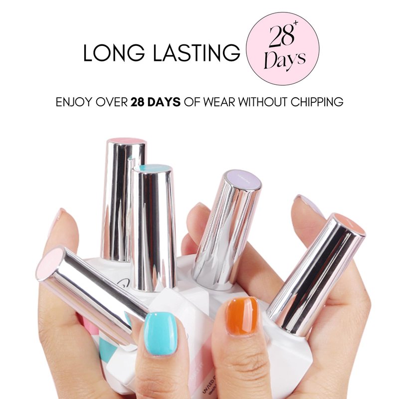vettsy HEMA-Free Valentine Gel Nail Polish Kit - 6 Romantic Red & Pink Long-Lasting Soak-Off UV/LED Gel Polishes - Vegan, Cruelty-Free & Allergy-Friendly for Festive Manicures