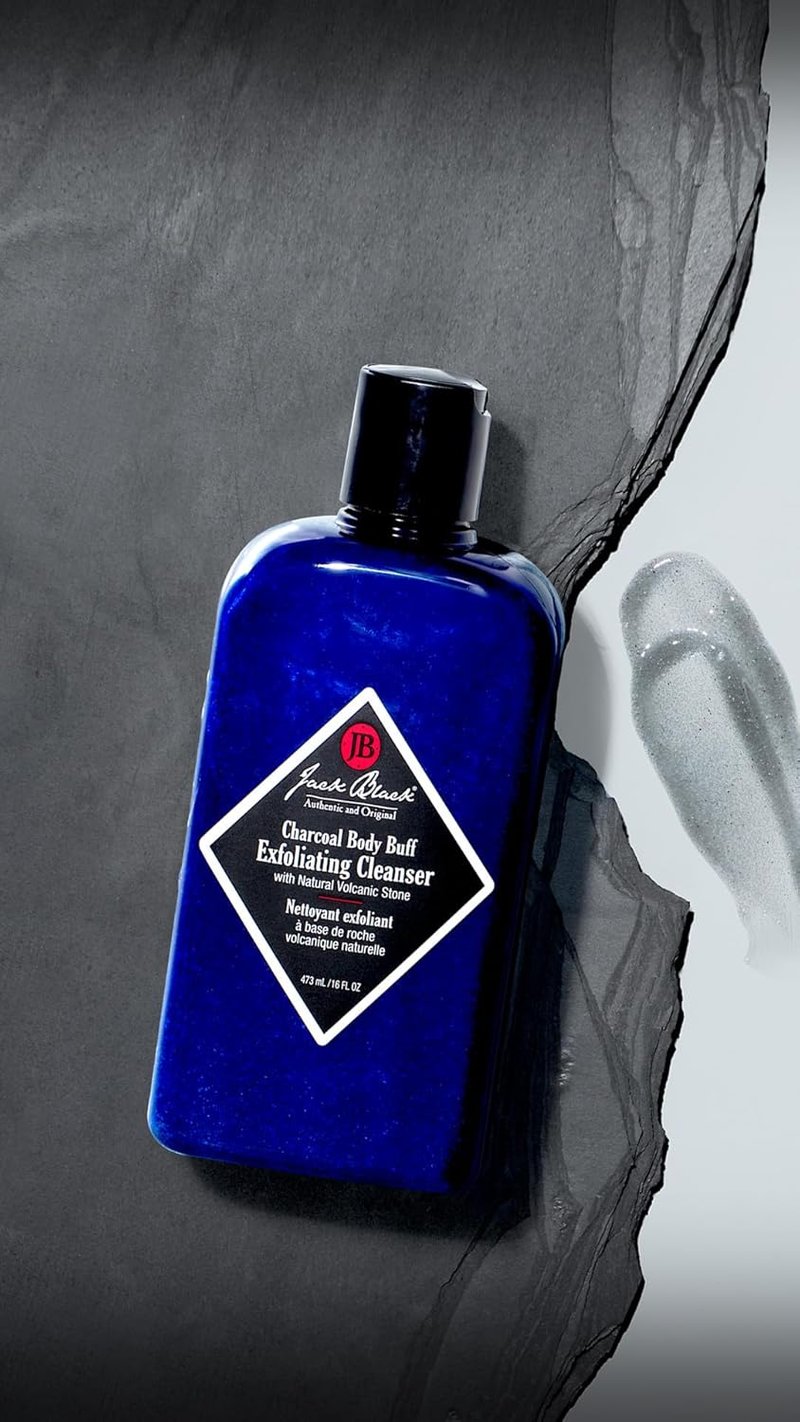 Jack Black Charcoal Body Buff - Exfoliating Cleanser for Deep Skin Renewal | 10 oz