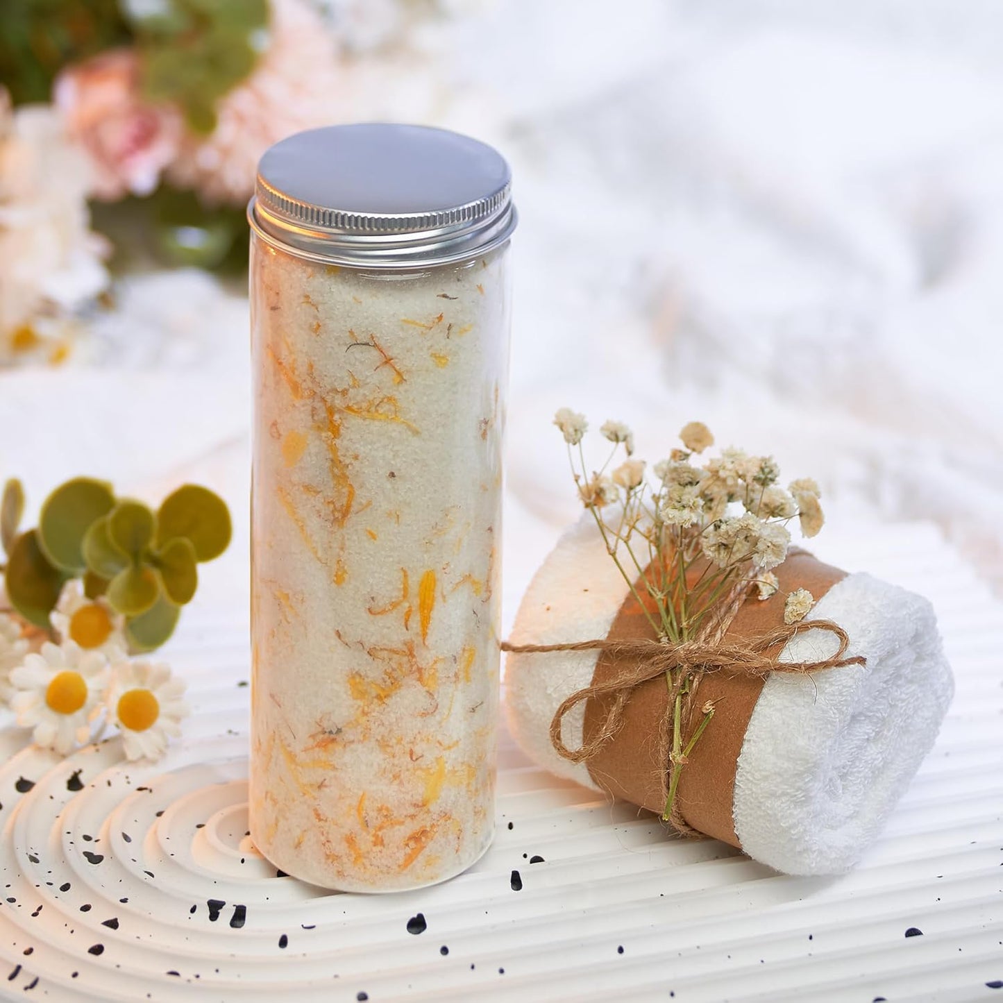 Natural Spa Gift Set for Her - Handmade Citrus & Vanilla Self-Care Package | Bath & Body Products