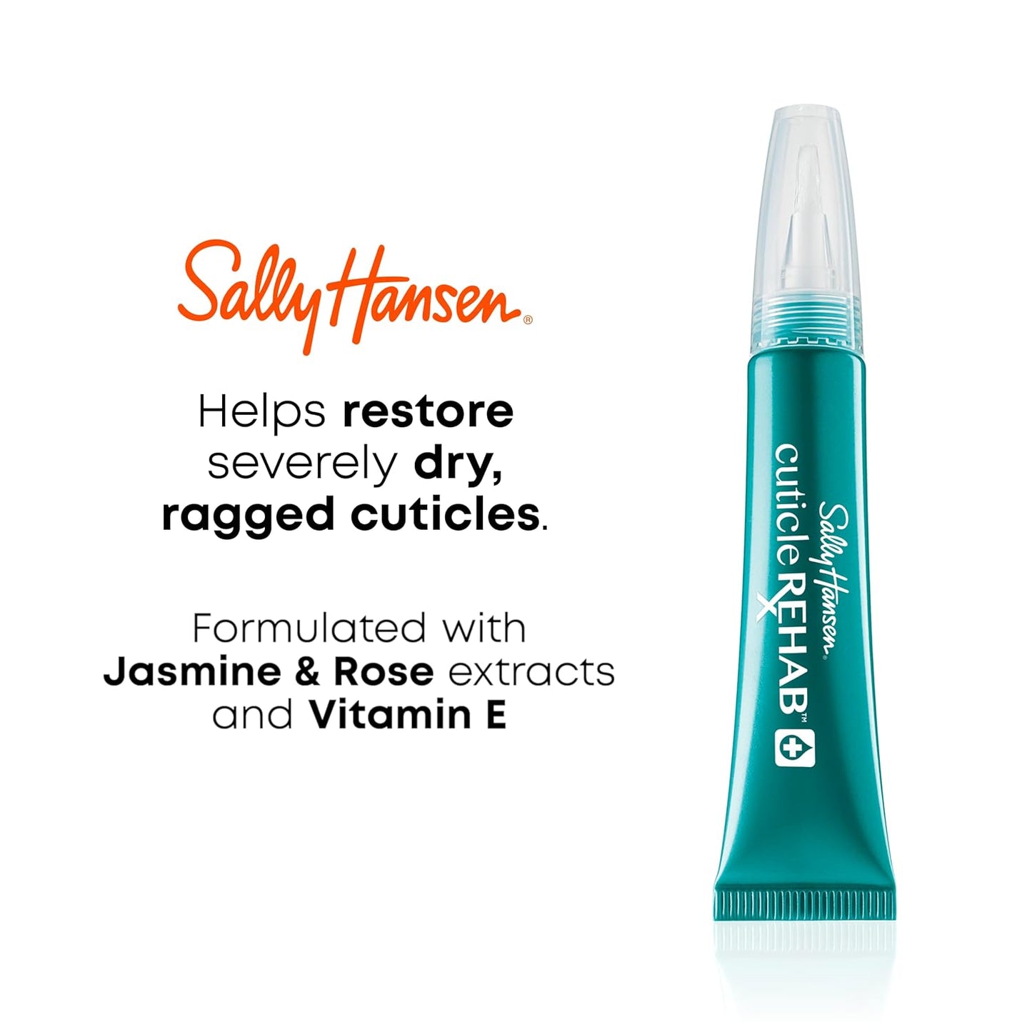 Sally Hansen Cuticle Rehab Nail Treatment - Moisturizing Formula with Jasmine, Rose & Vitamin E | Hydrates & Strengthens Nails