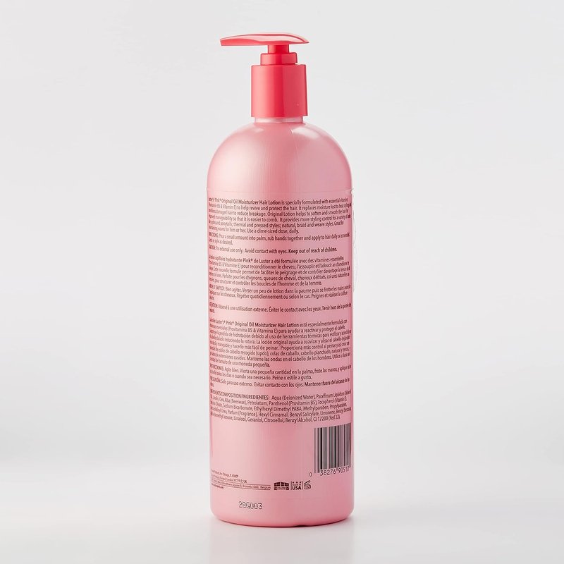 Luster's Pink Oil Moisturizer Hair Lotion - Nourishing Formula for Soft, Healthy Hair | 946 ml/32 fl oz