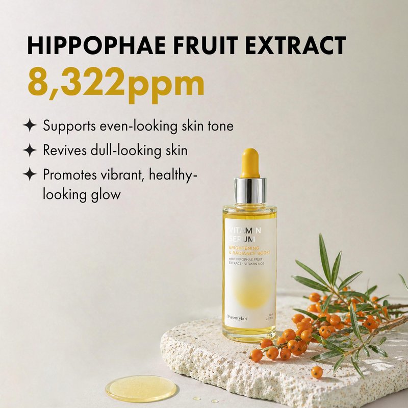 TWENTY KEI Vitamin Serum for Face, Korean Brightening Serum for Dull-Looking Skin, Lightweight Glow Serum for Radiance & Even-Looking Tone, Daily Facial Serum, 2.02 Fl Oz