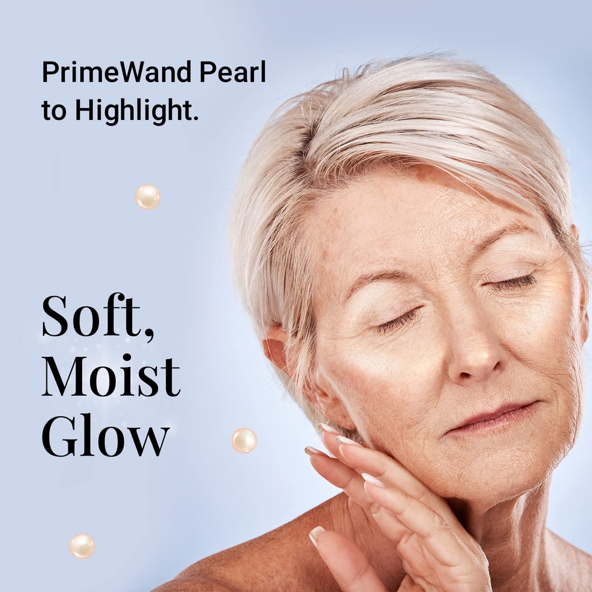 Prime Prometics PrimeWand Pearl – Stunning & Natural Pro-Age Makeup Highlighter Stick for Mature Women