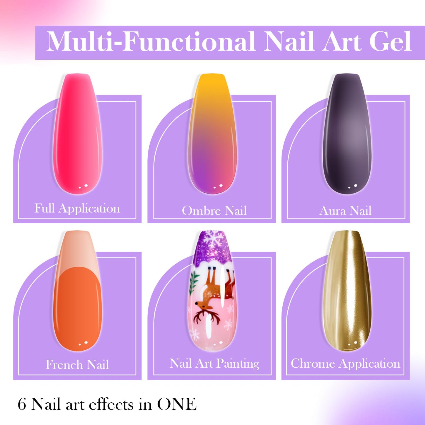 U-Shinein 24 Colors Gradient Nail Gel Palette, Hema＆TPO Free Bright Glitter Gold&Silver Pearlescent Ombre Gel Nail for Pigment Painting Pat Nails Gel, Perfect with Salon Pro DIY Home Nail Art (A)