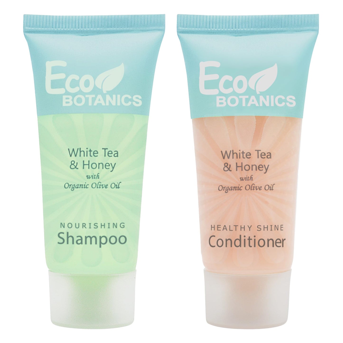 Eco Botanics Travel-Size Hotel Shampoo and Conditioner .85 oz (Case of 20)
