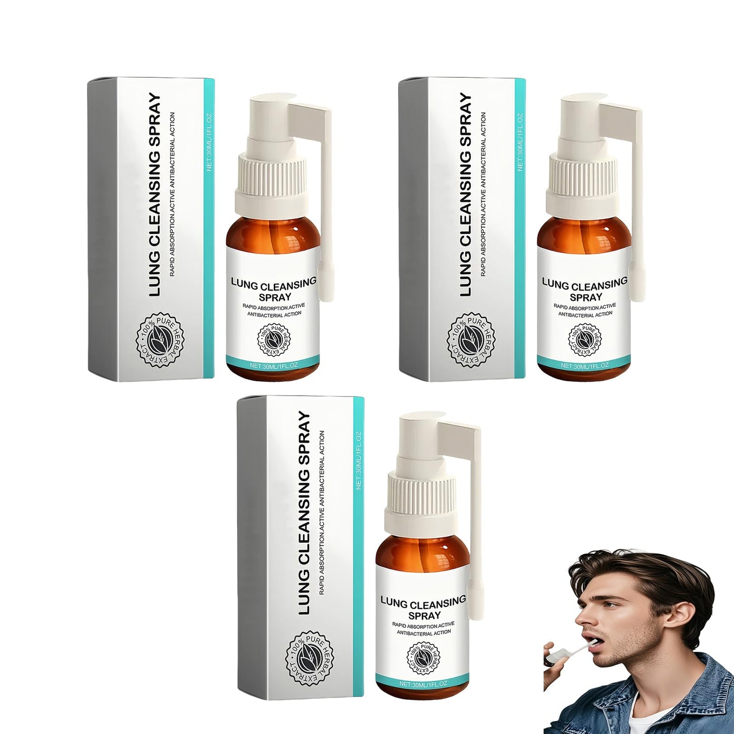 3 PCS - Cleansing Spray Breath Easy -Herbal Oral Fresh Spray mullein leaf extract for Fresh (3Pcs)