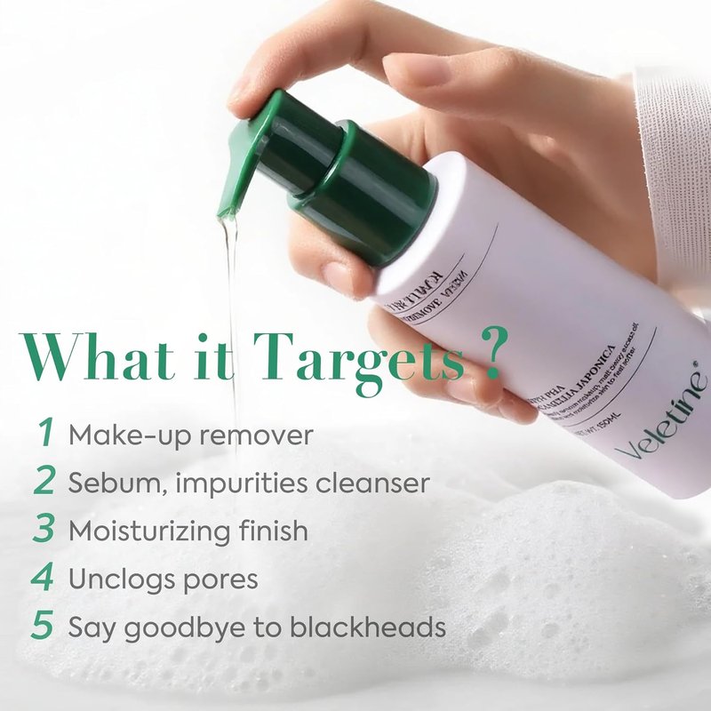 2-in-1 Makeup Remover Cleansing Oil - Centella & Camellia Extracts | Lightweight Deep Cleansing & Moisturizing, 150ml