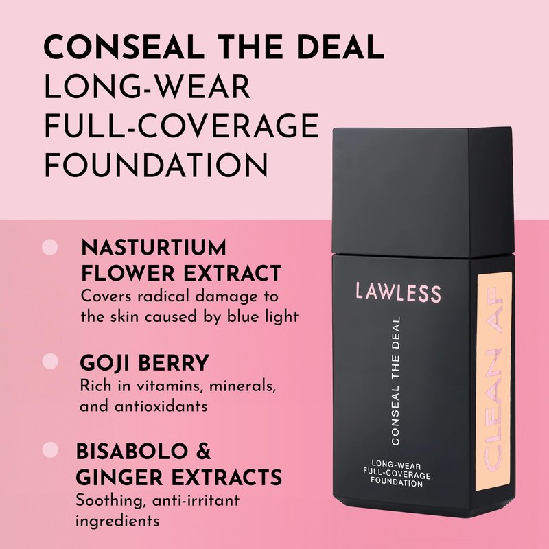 LAWLESS Conseal The Deal Long-Wear Full-Coverage Foundation Champagne