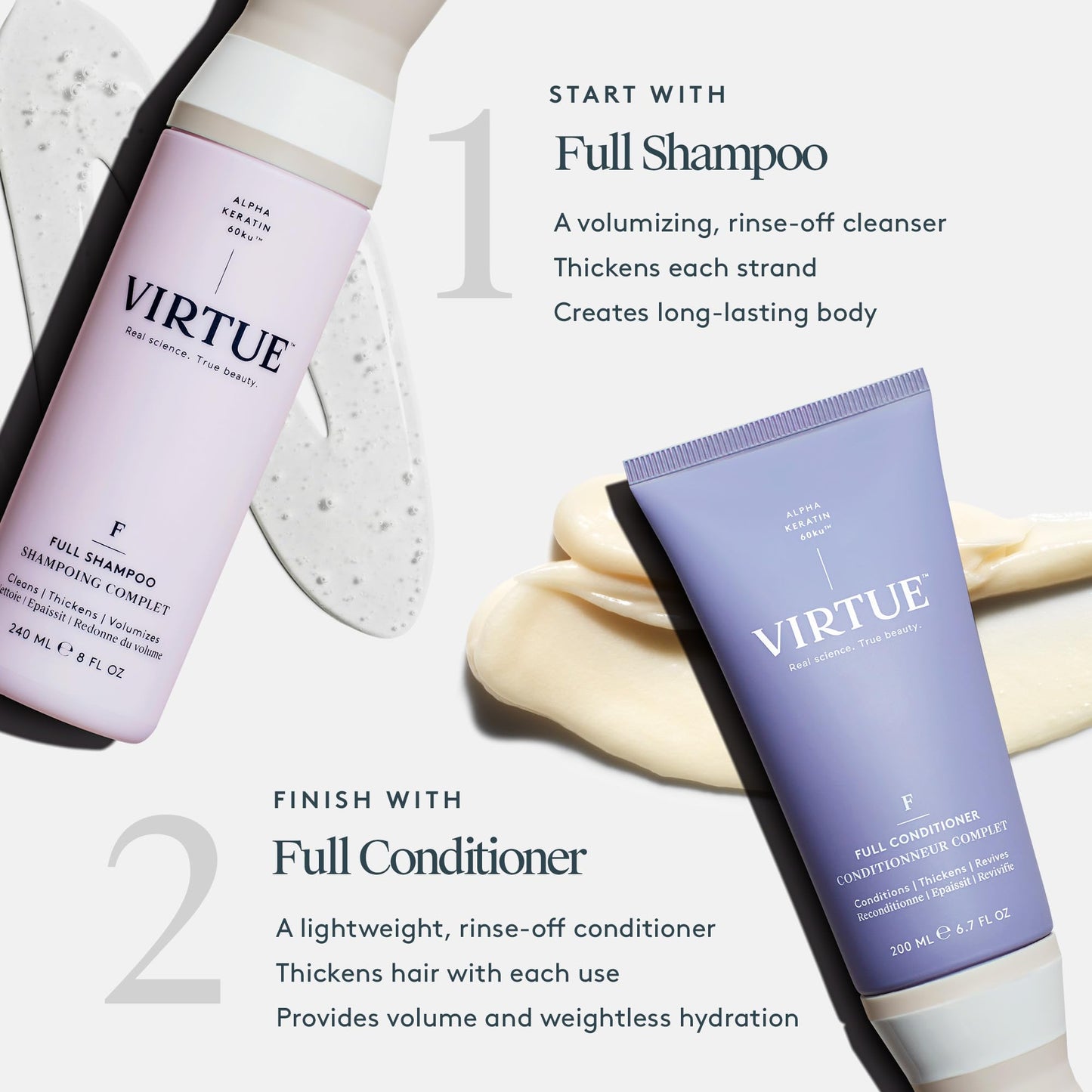 VIRTUE Full Volumizing Conditioner Thickens Hair
