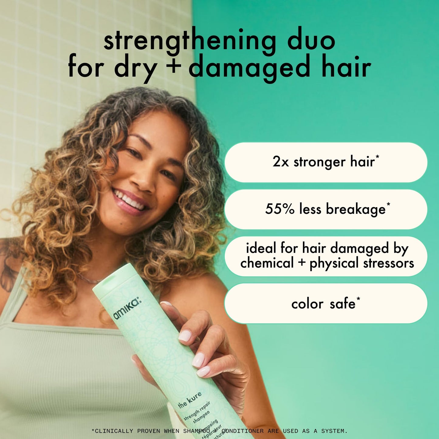 amika the kure strength repair conditioner, 500ml