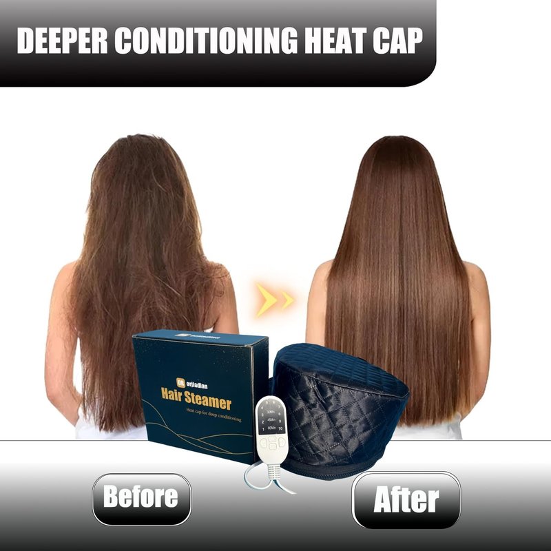 Deep Conditioning Heat Cap - Thermal Steam Hair Treatment for Natural Hair | 10-Level Quick Heating