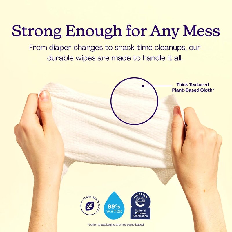 Hello Bello Premium Wipes - Sensitive Skin Formula with Chamomile & Aloe | 12 Resealable Packets (720 Total Wipes)