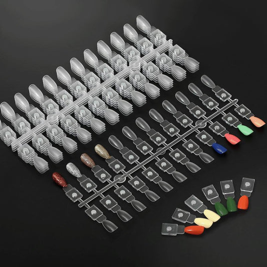 C12rtive 120PCS Magnetic Nail Color Display Tips,Premium Acrylic False Nail Tips for Gel & Regular Polish, Durable, Easy to Color,Perfect for Nail Practice & Professional Use
