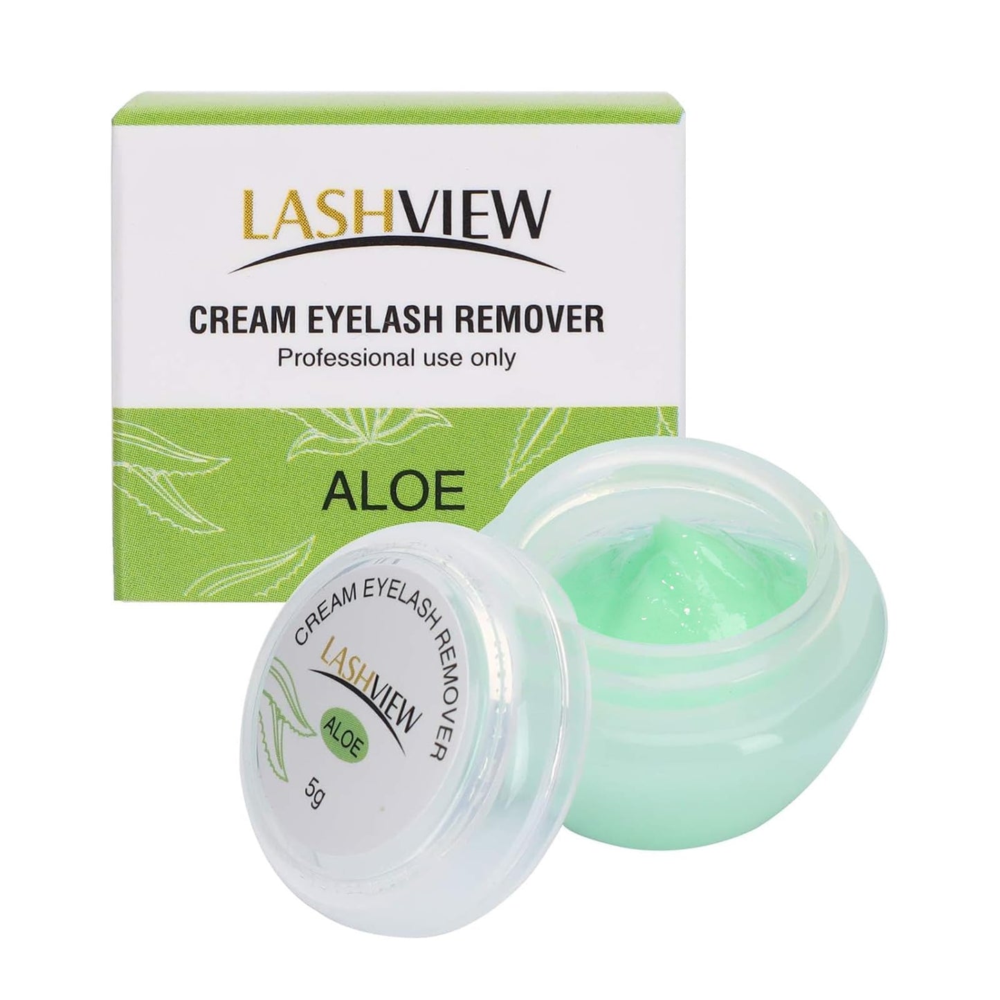 LASHVIEW Eyelash Extension Remover Gel, Light Aloe Flavor Gel,Eyelash Adhesive Remover, Professional Eyelash Extensions Remover for Salon,5g
