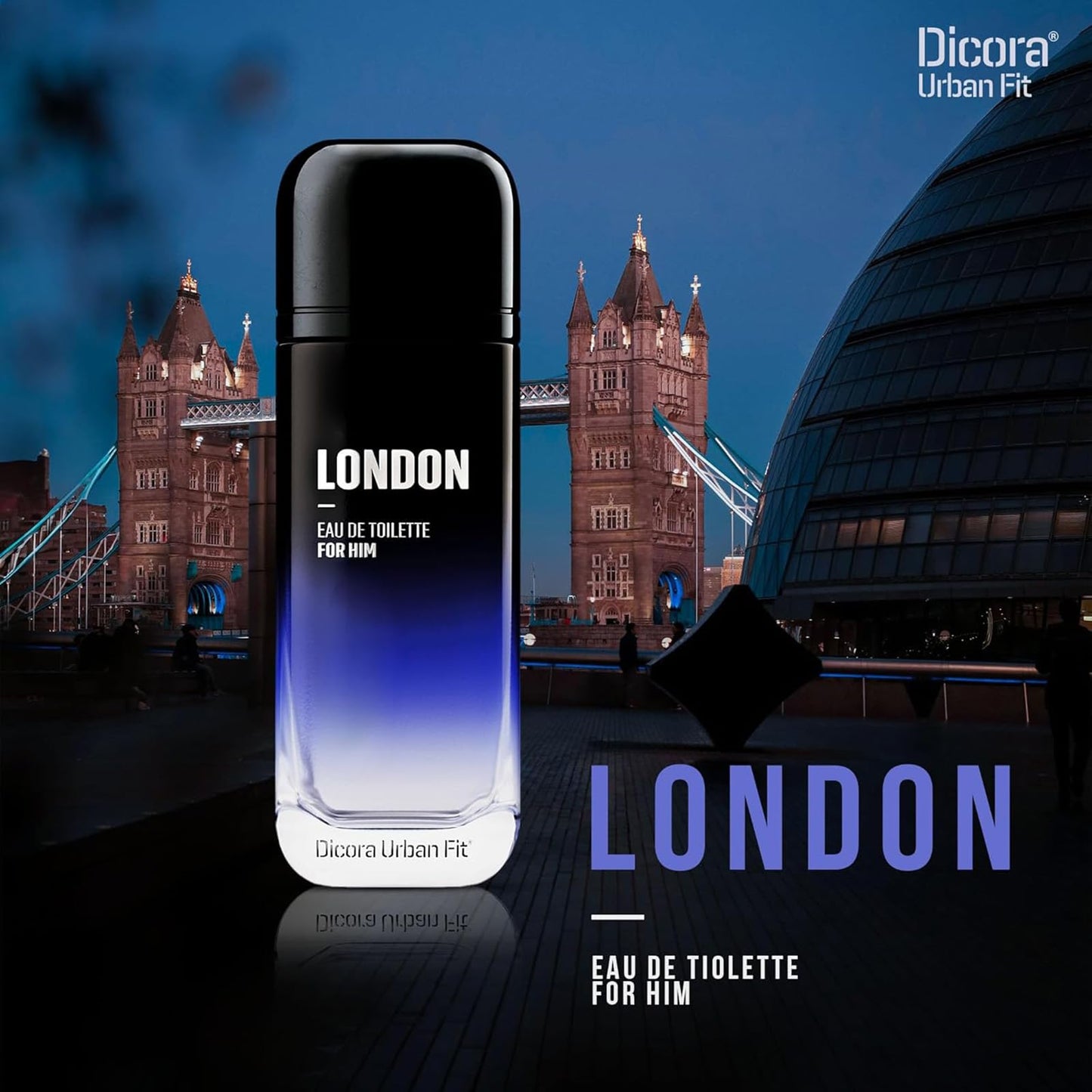 Dicora Urban Fit London Cologne for Men - Notes of Grapefruit, Sea Notes, Lavender, Laurel Leaves, White Moss, and Grey Amber - 5.07 oz EDT Spray