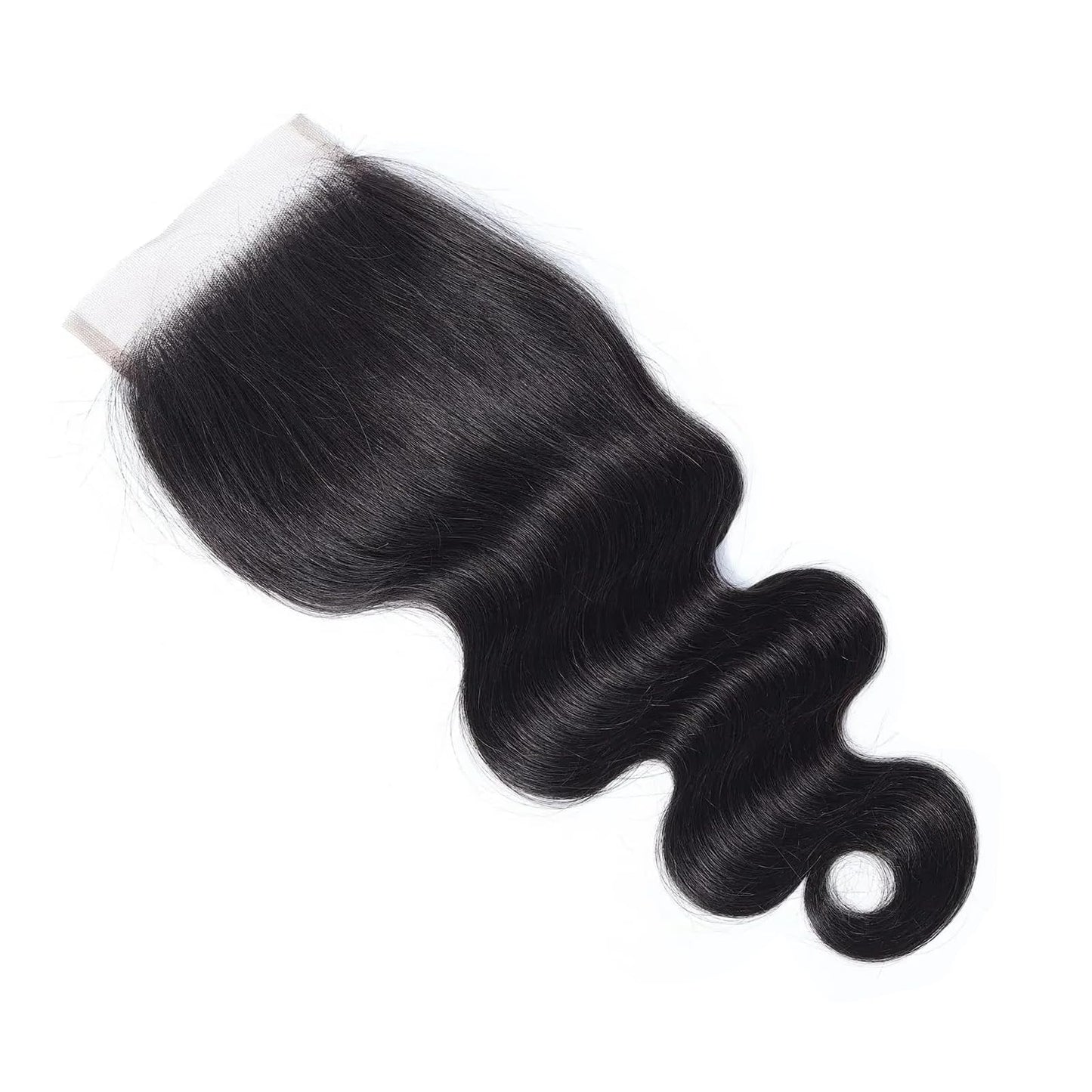 4x4 Human Hair Lace Closure Body Wave HD Lace Closure 18 Inch Free Part 100% Unprocessed Brazilian Virgin Human Hair Closure Hd Transparent Closure 150% Density Pre Plucked Natural Black